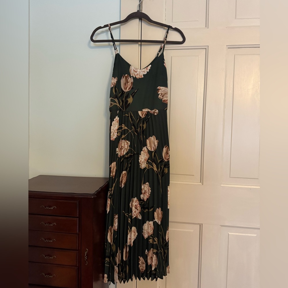 A New Day Dark Green Floral Maxi Dress